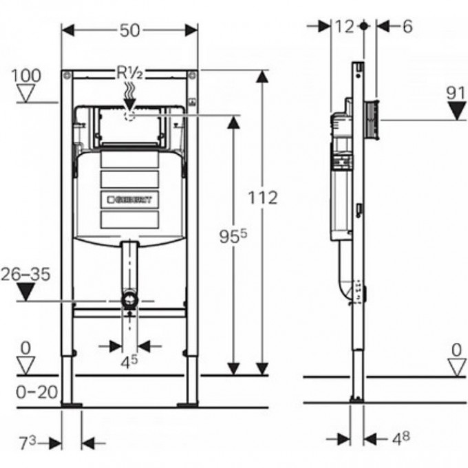 GEBERIT DUOFIX SIGMA для напольного унитаза 111.915.00.5. Купить ...