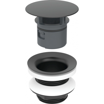 Сливной клапан GEBERIT 152.050.14.1 со свободным стоком, L=5 см, черный матовый