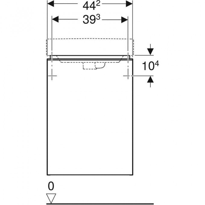 Geberit smyle square тумба с раковиной